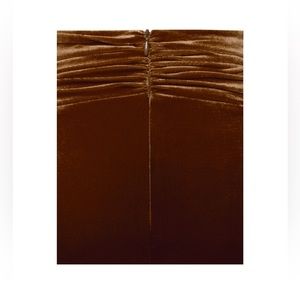Ruched Velvet Skirt - Coffee